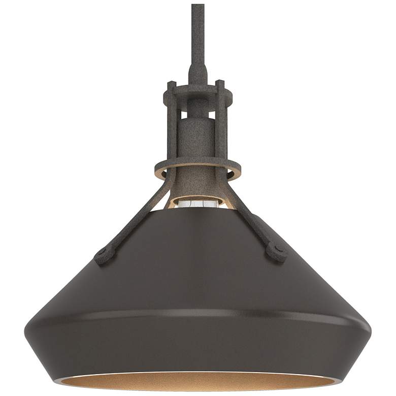 Image 1 Henry &#38; Chamfer Pendant - Natural Iron Finish - Oil Rubbed Bronze Accen
