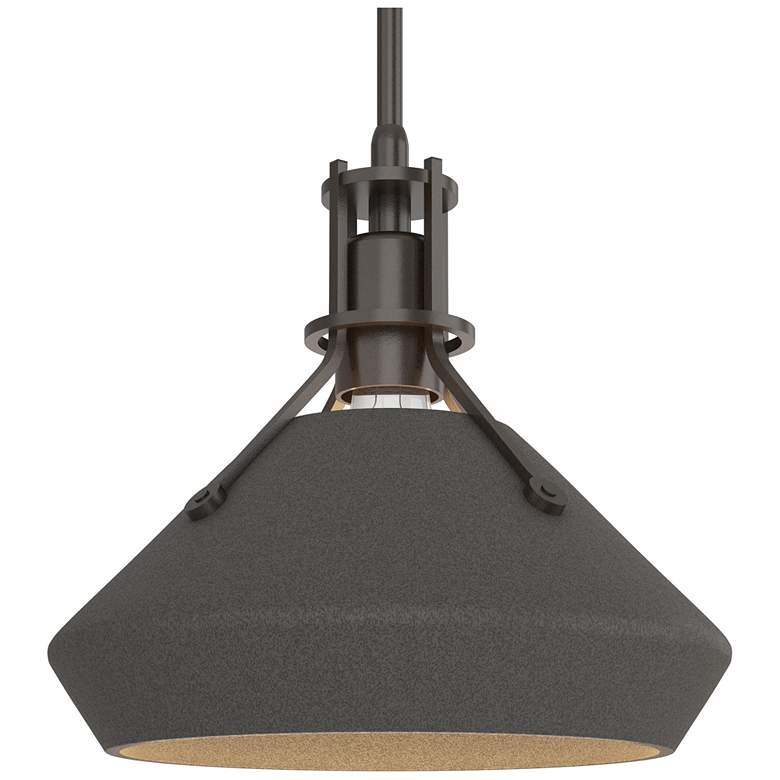 Image 1 Henry & Chamfer Pendant - Oil Rubbed Bronze Finish - Natural Iron Accen