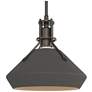 Henry & Chamfer Pendant - Oil Rubbed Bronze Finish - Natural Iron Accen