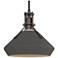 Henry & Chamfer Pendant - Oil Rubbed Bronze Finish - Natural Iron Accen