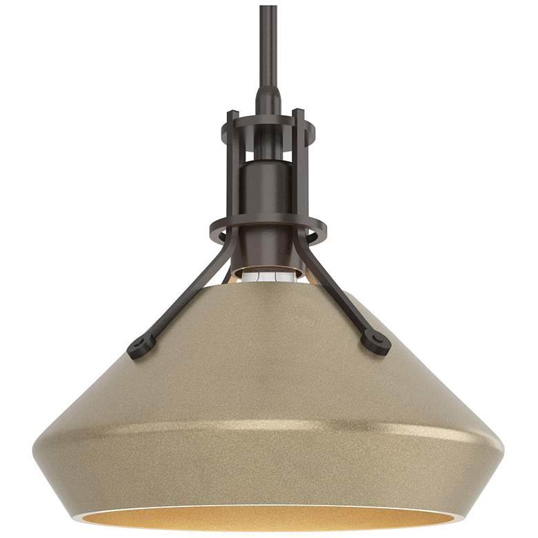 Image 1 Henry & Chamfer Pendant - Oil Rubbed Bronze Finish - Soft Gold Accents