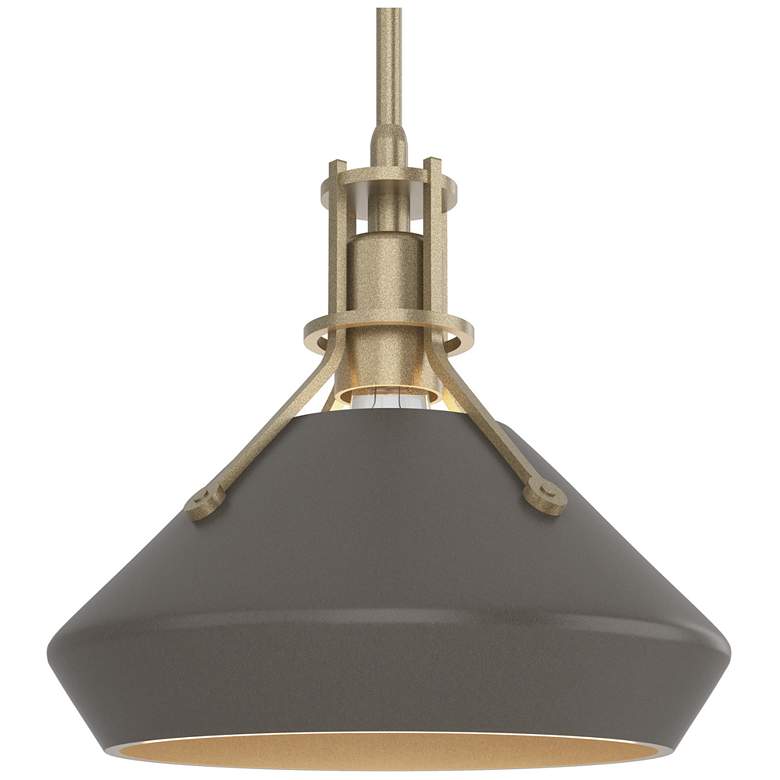 Image 1 Henry & Chamfer Pendant - Soft Gold Finish - Dark Smoke Accents
