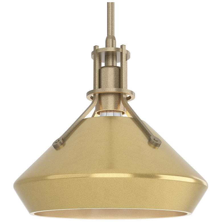 Image 1 Henry & Chamfer Pendant - Soft Gold Finish - Modern Brass Accents