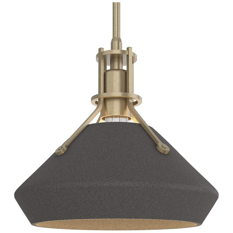 Image 1 Henry & Chamfer Pendant - Soft Gold Finish - Natural Iron Accents