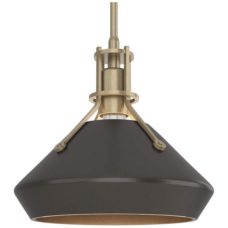Image 1 Henry &#38; Chamfer Pendant - Soft Gold Finish - Oil Rubbed Bronze Accents