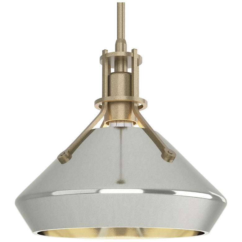 Image 1 Henry & Chamfer Pendant - Soft Gold Finish - Sterling Accents