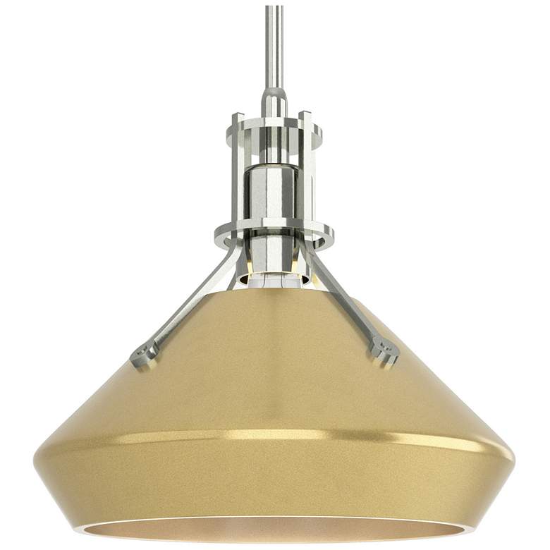 Image 1 Henry & Chamfer Pendant - Sterling Finish - Modern Brass Accents