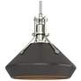 Henry &#38; Chamfer Pendant - Sterling Finish - Oil Rubbed Bronze Accents