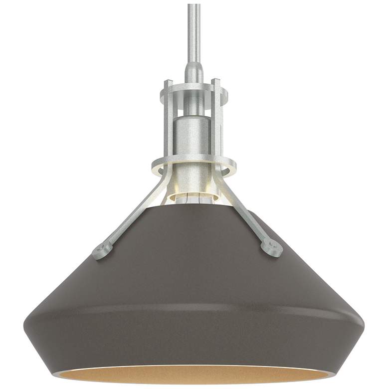 Image 1 Henry & Chamfer Pendant - Vintage Platinum Finish - Dark Smoke Accents