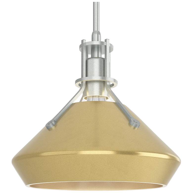 Image 1 Henry & Chamfer Pendant - Vintage Platinum Finish - Modern Brass Accent