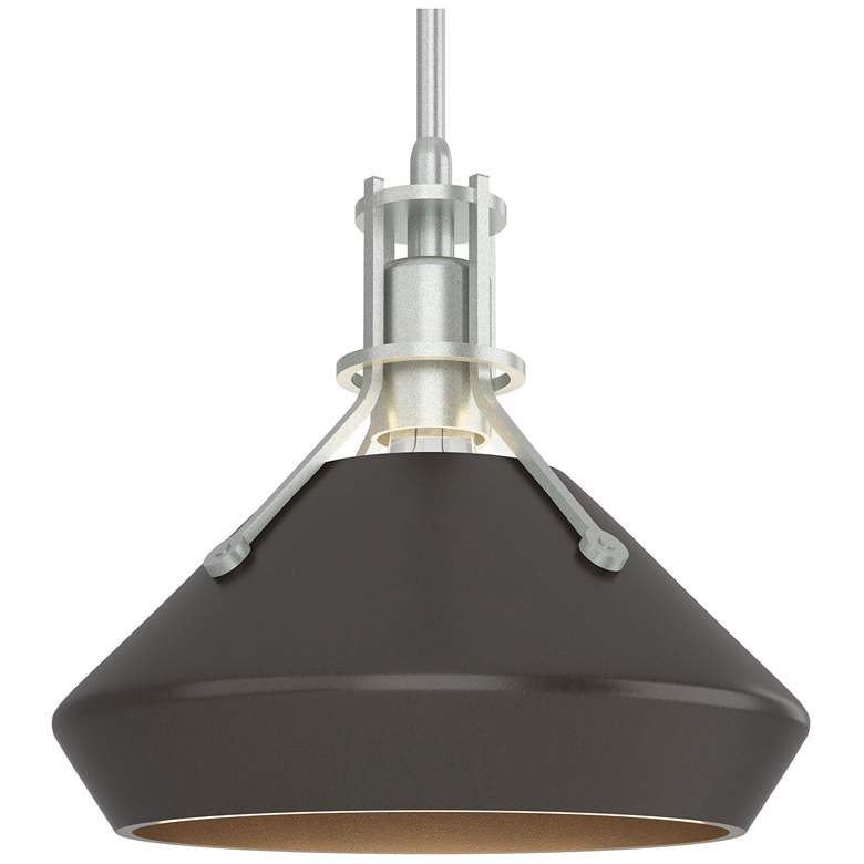 Image 1 Henry & Chamfer Pendant - Vintage Platinum Finish - Rubbed Bronze Accen