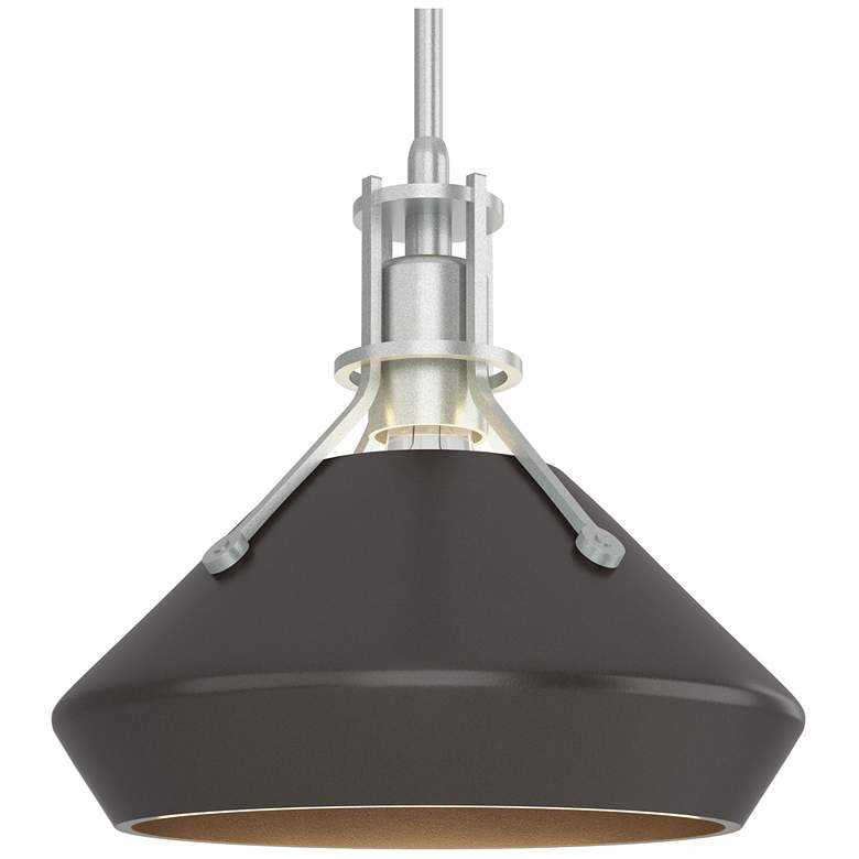 Image 1 Henry &#38; Chamfer Pendant - Vintage Platinum Finish - Rubbed Bronze Accen