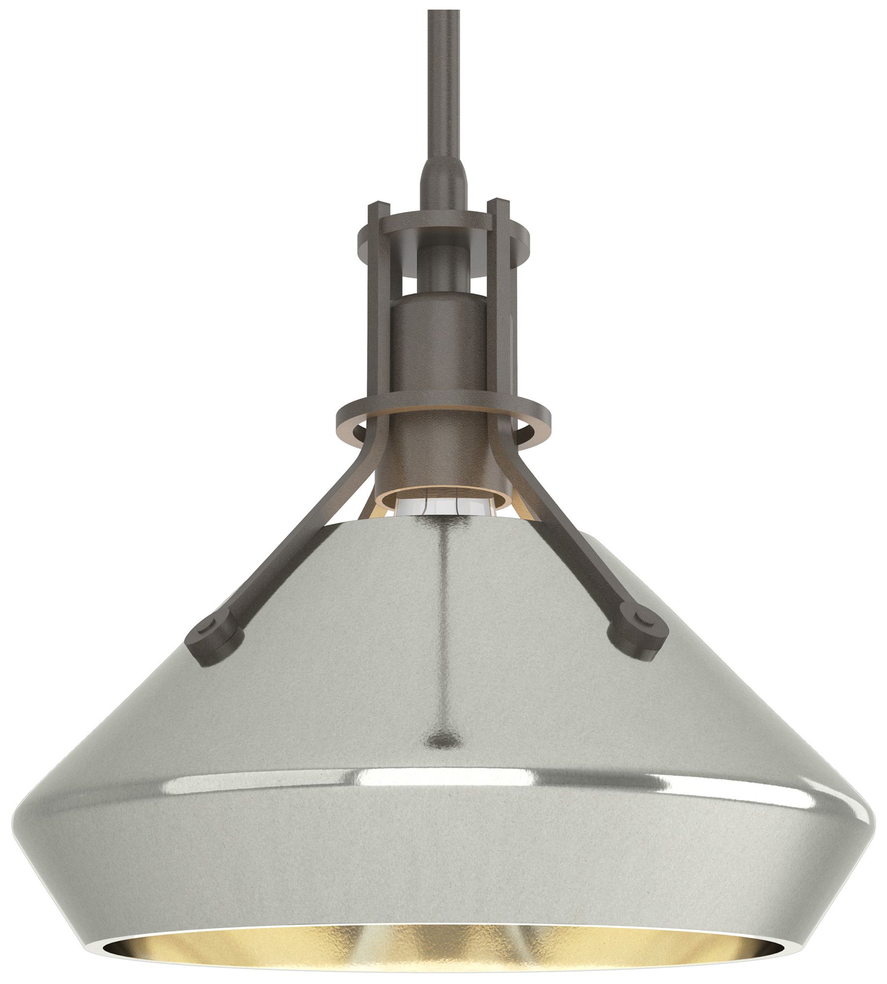 Henry & Chamfer Pendant Dark Smoke Finish Sterling Accents Made to Order