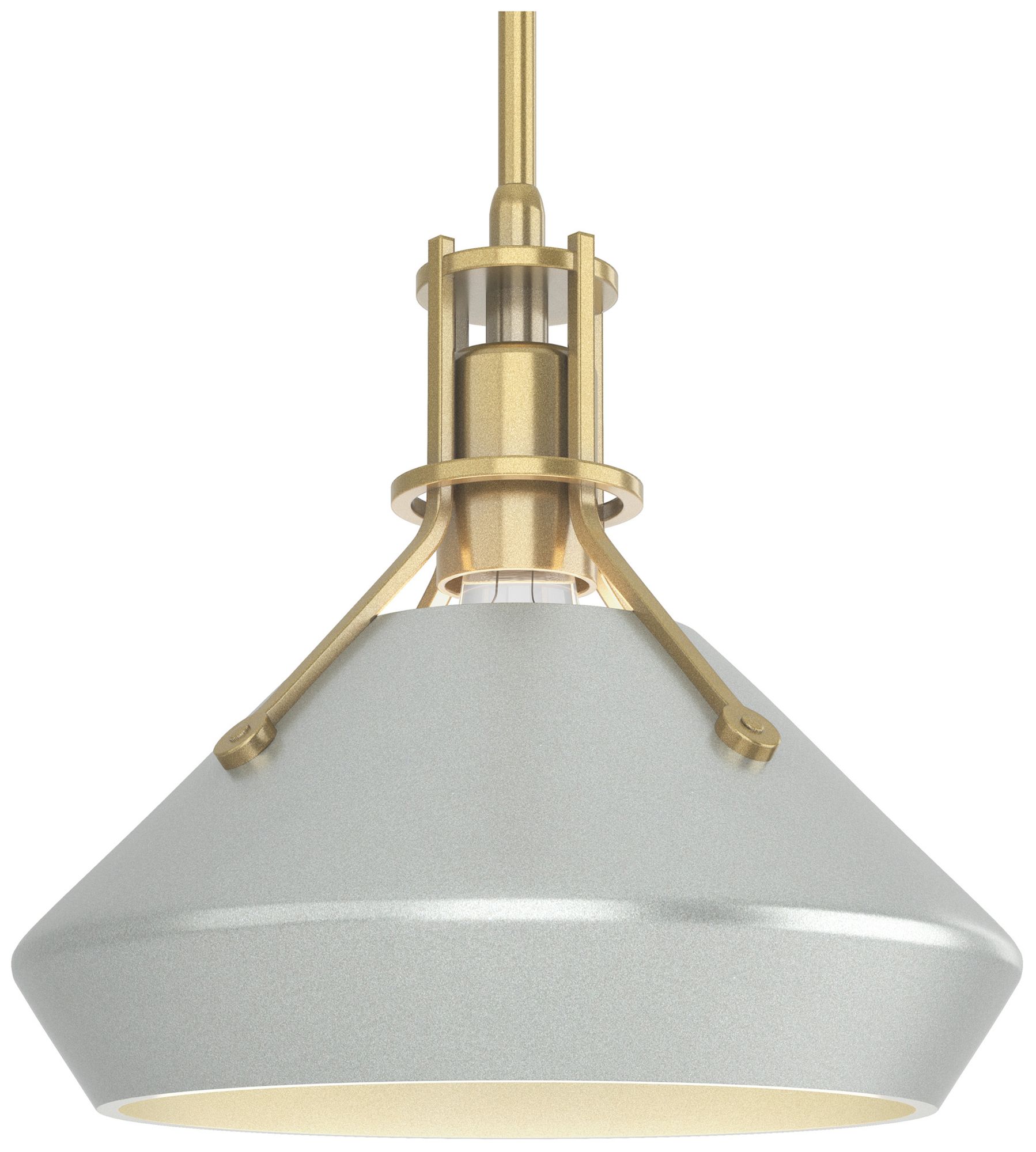 Henry & Chamfer Pendant Modern Brass Vintage Platinum Accent Made to Order