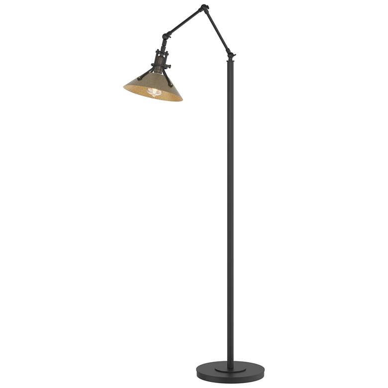 Image 1 Henry Floor Lamp - Black Finish - Soft Gold Accents
