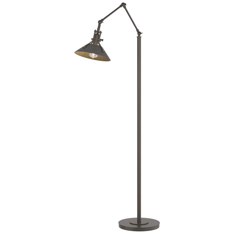 Image 1 Henry Floor Lamp - Dark Smoke Finish - Natural Iron Accents