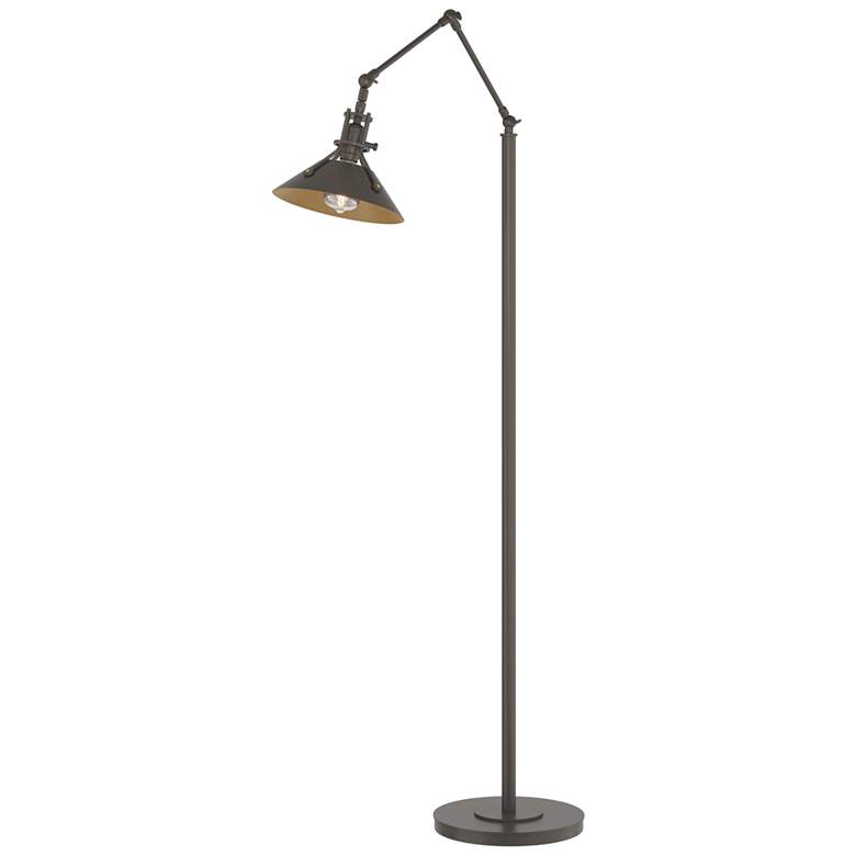 Image 1 Henry Floor Lamp - Dark Smoke Finish - Oil Rubbed Bronze Accents