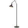 Henry Floor Lamp - Natural Iron Finish - Black Accents