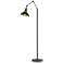 Henry Floor Lamp - Natural Iron Finish - Black Accents