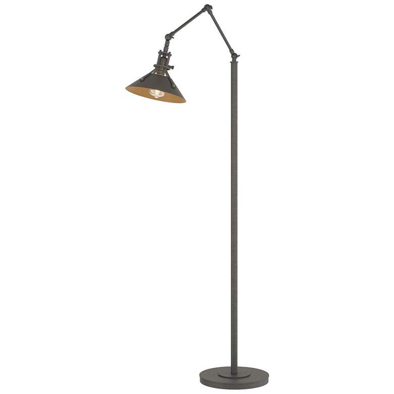 Image 1 Henry Floor Lamp - Natural Iron Finish - Dark Smoke Accents