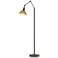 Henry Floor Lamp - Natural Iron Finish - Modern Brass Accents