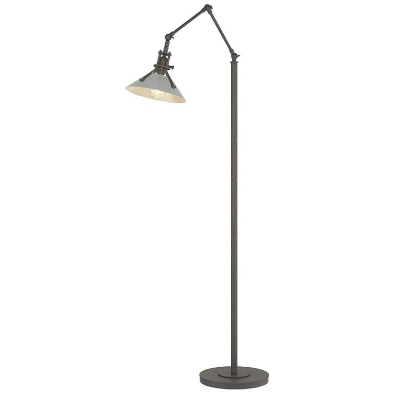 Image 1 Henry Floor Lamp - Natural Iron Finish - Vintage Platinum Accents