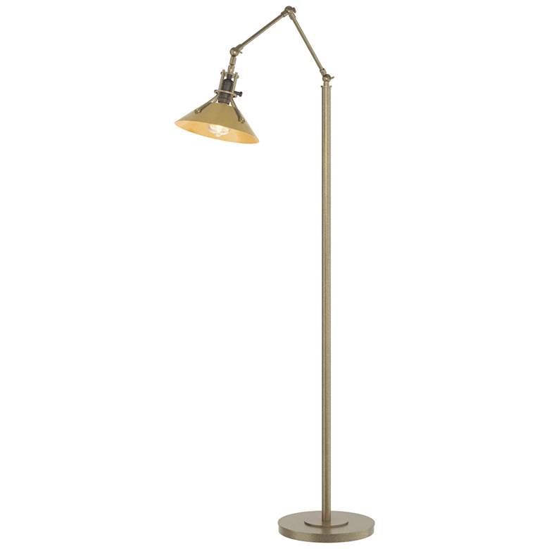 Image 1 Henry Floor Lamp - Soft Gold Finish - Modern Brass Accents