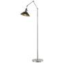 Henry Floor Lamp - Sterling Finish - Black Accents