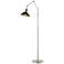 Henry Floor Lamp - Sterling Finish - Black Accents