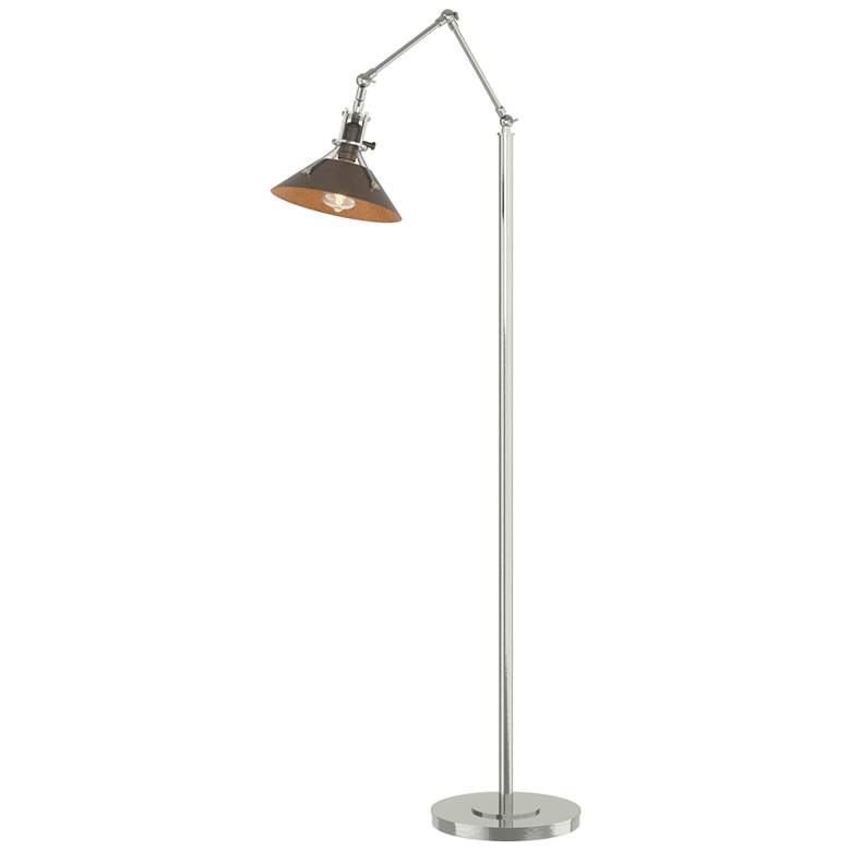 Image 1 Henry Floor Lamp - Sterling Finish - Bronze Accents