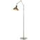 Henry Floor Lamp - Sterling Finish - Soft Gold Accents