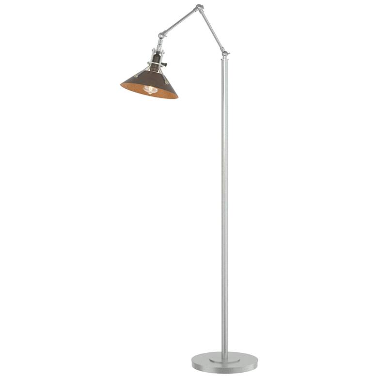 Image 1 Henry Floor Lamp - Vintage Platinum Finish - Bronze Accents