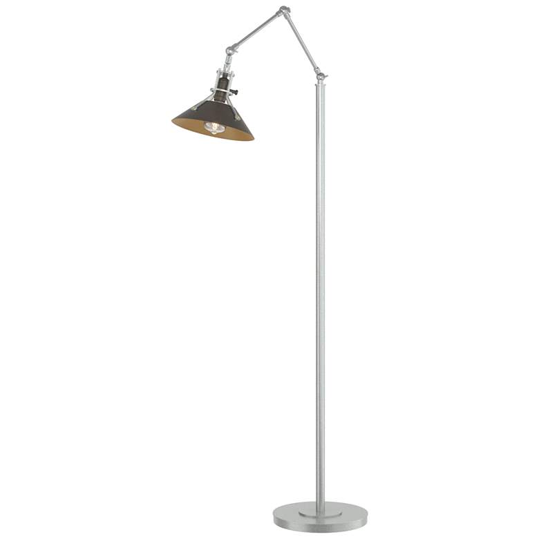Image 1 Henry Floor Lamp - Vintage Platinum Finish - Oil Rubbed Bronze Accents