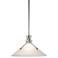 Henry Medium Glass Shade Pendant - Sterling Finish - Frosted Glass