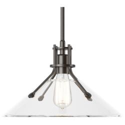Henry Medium Shade Pendant - Oil Rubbed Bronze - Clear Glass