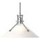 Henry Medium Shade Pendant - Platinum - Frosted Glass