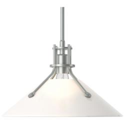 Henry Medium Shade Pendant - Platinum - Frosted Glass