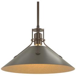 Henry Medium Steel Shade Pendant - Bronze - Dark Smoke