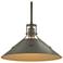 Henry Medium Steel Shade Pendant - Dark Smoke - Iron