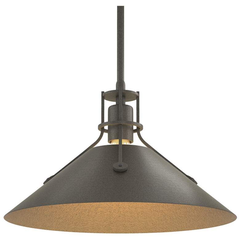 Image 1 Henry Medium Steel Shade Pendant - Iron - Oil Rubbed Bronze