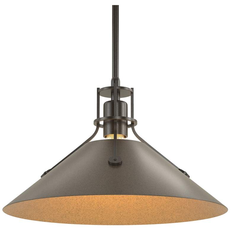 Image 1 Henry Medium Steel Shade Pendant - Oil Rubbed Bronze - Bronze