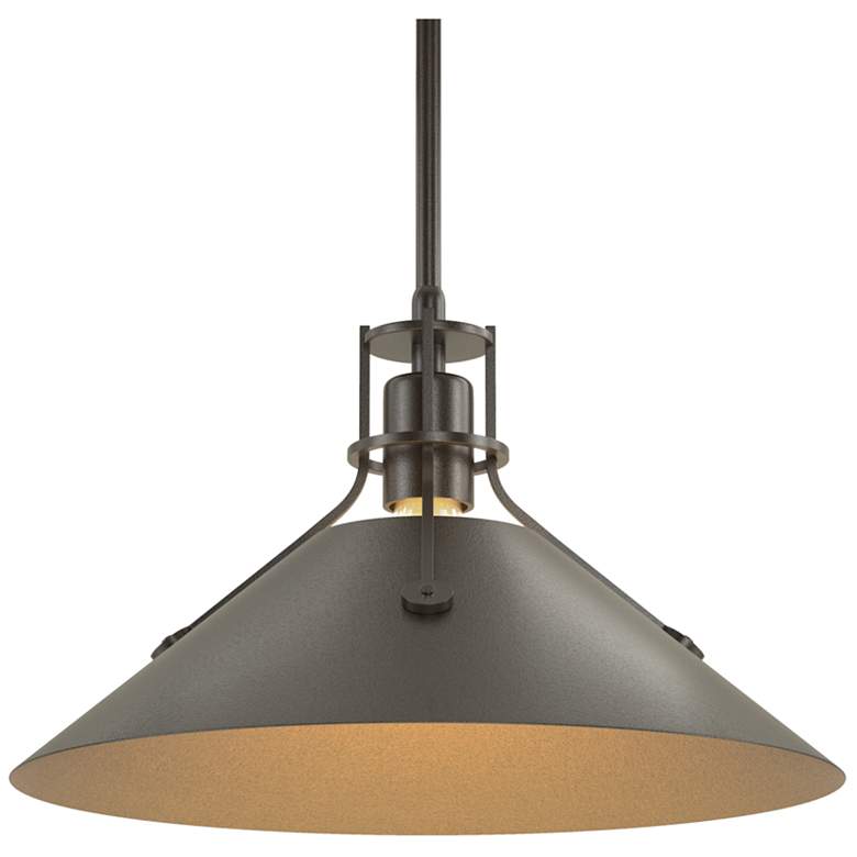 Image 1 Henry Medium Steel Shade Pendant - Oil Rubbed Bronze - Oil Rubbed Bronze