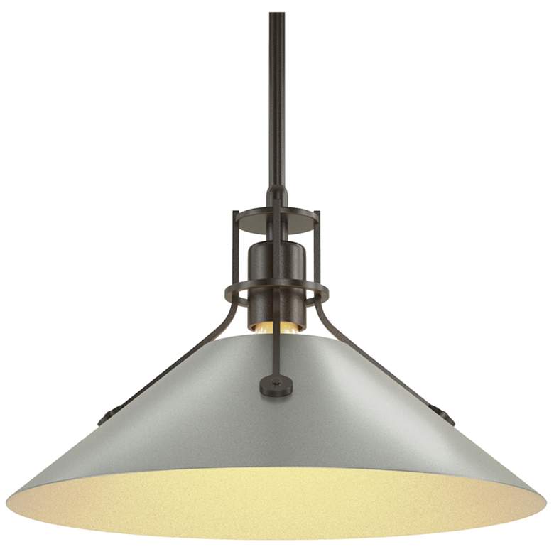 Image 1 Henry Medium Steel Shade Pendant - Oil Rubbed Bronze - Platinum