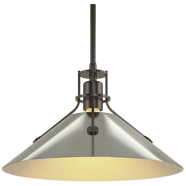 Image 1 Henry Medium Steel Shade Pendant - Oil Rubbed Bronze - Sterling