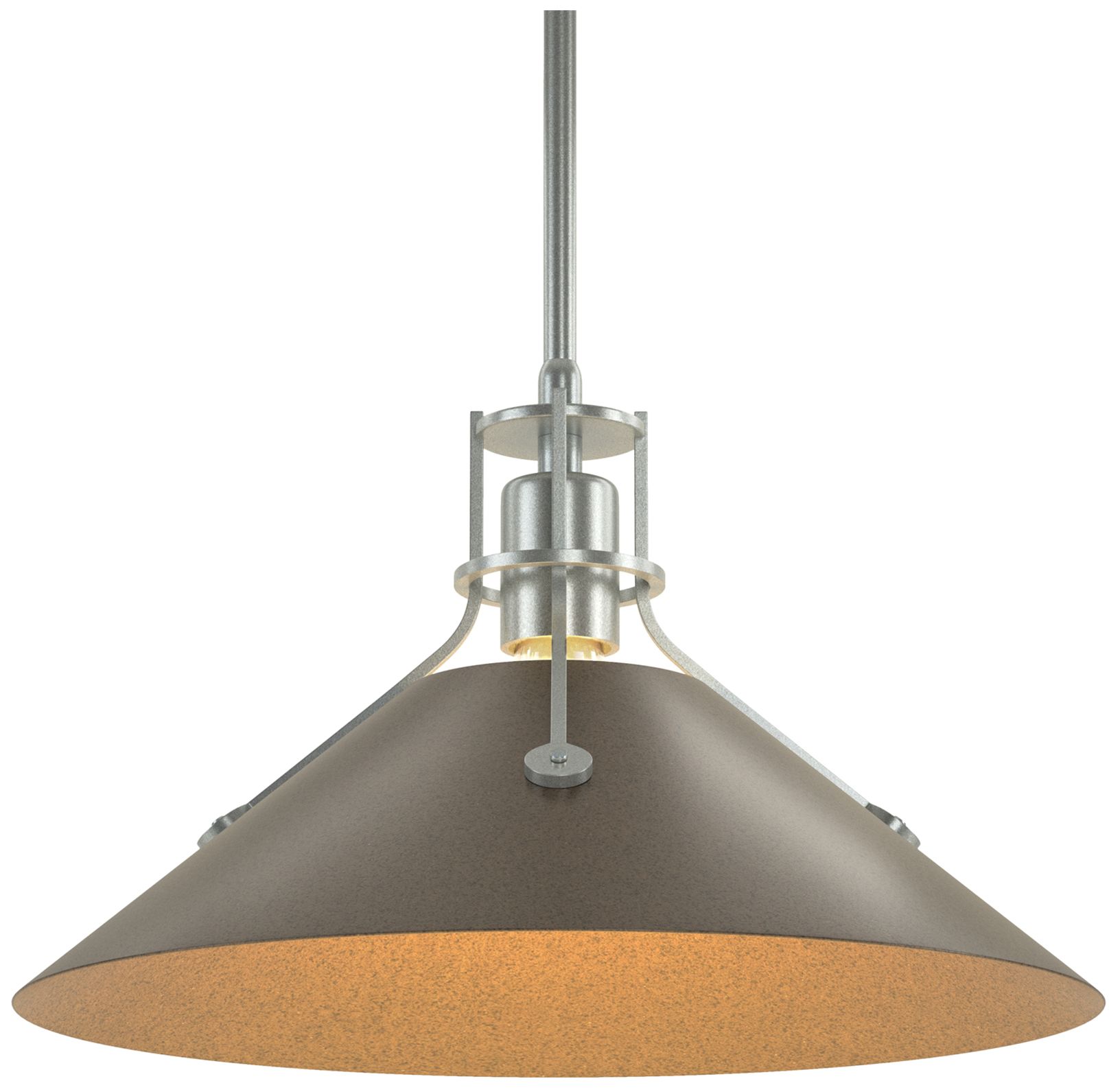 Henry Medium Steel Shade Pendant - Platinum - Bronze - Made to Order