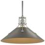 Henry Medium Steel Shade Pendant - Platinum - Dark Smoke