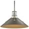 Henry Medium Steel Shade Pendant - Platinum - Dark Smoke