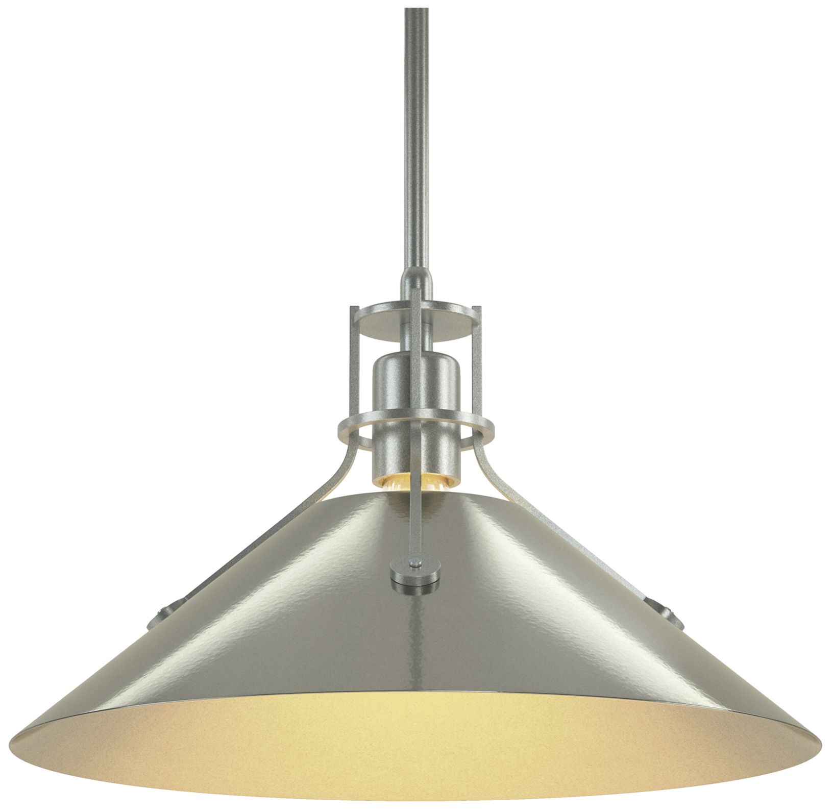 Henry Medium Steel Shade Pendant - Platinum - Sterling - Made to Order