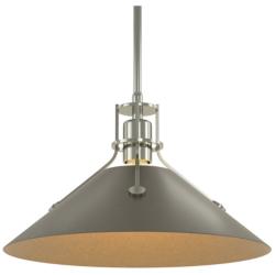 Henry Medium Steel Shade Pendant - Sterling - Dark Smoke