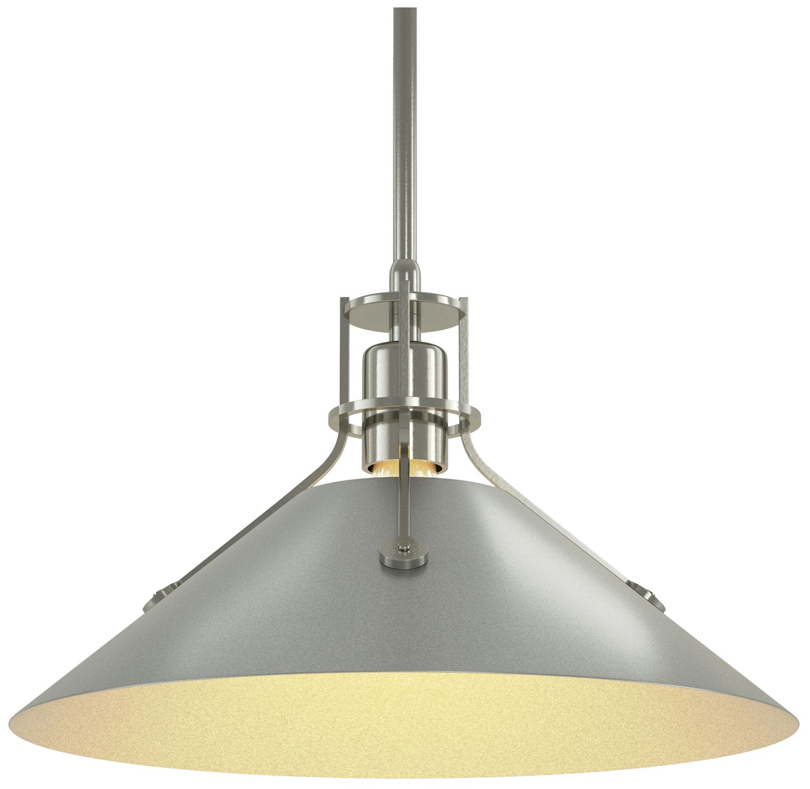 Henry Medium Steel Shade Pendant - Sterling - Platinum - Made to Order